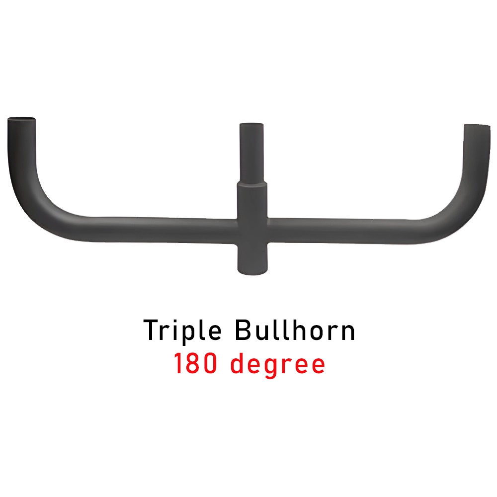 180 Degree Triple Bullhorn Pole Top Mount for Slip Fitter