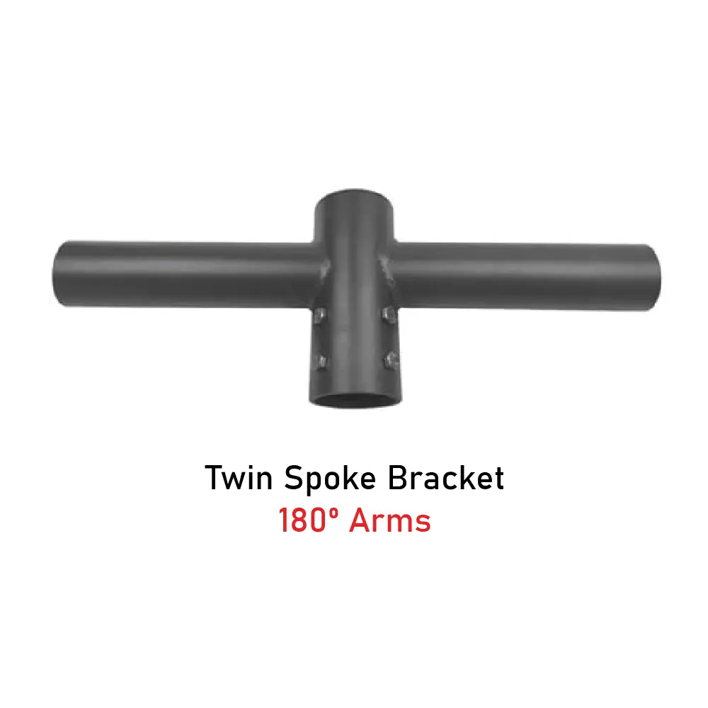 180 Degree Twin Spoke Double Tenon Bracket Pole Top Mount