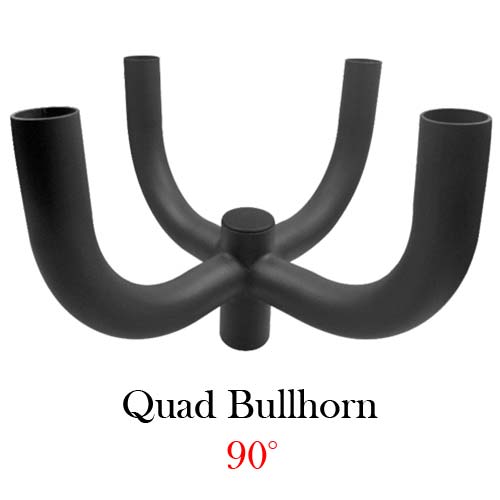 90 Degree Quad Bullhorn Pole Top Mount For Slip Fitter