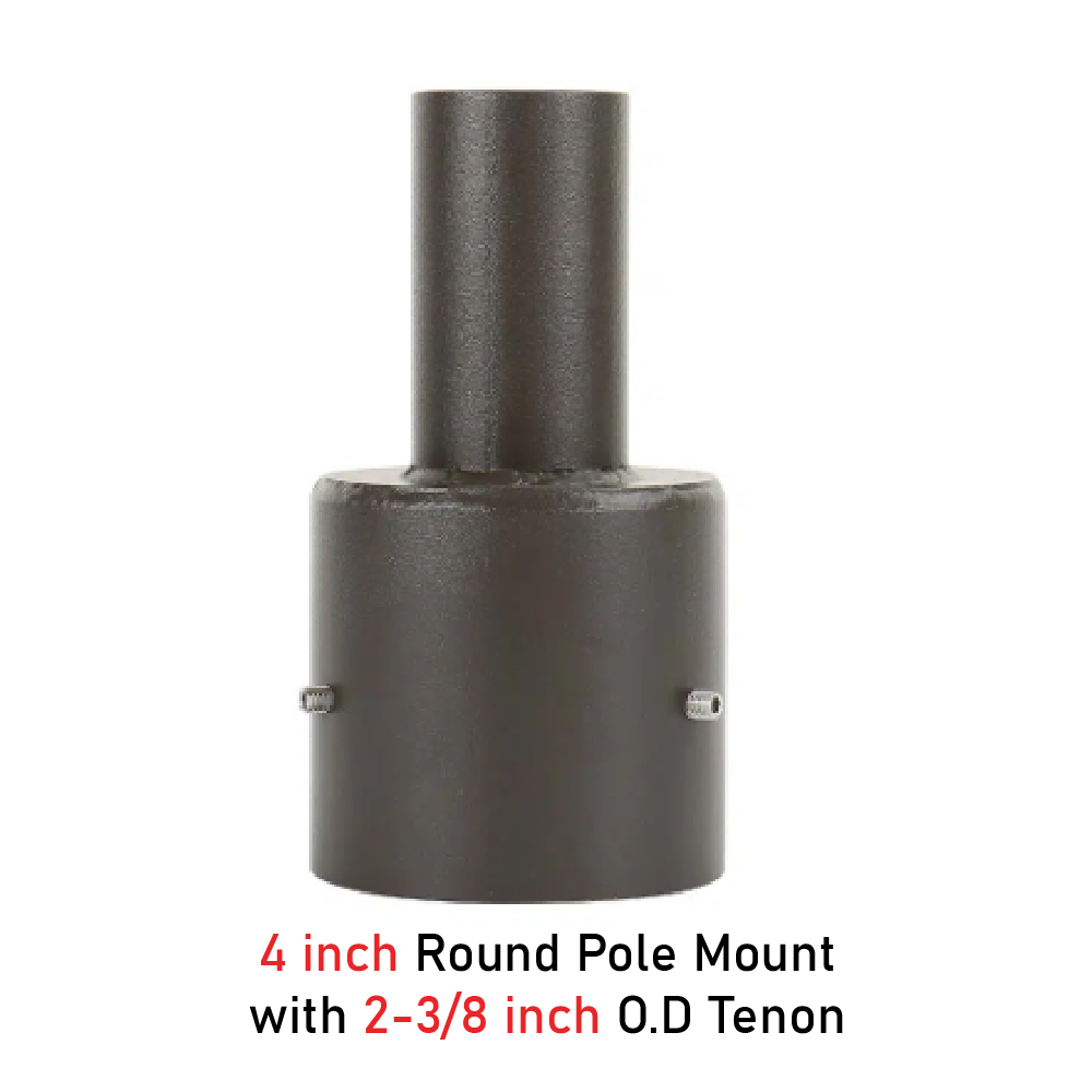 4" Round Pole to 2-3/8" Tenon Adapter