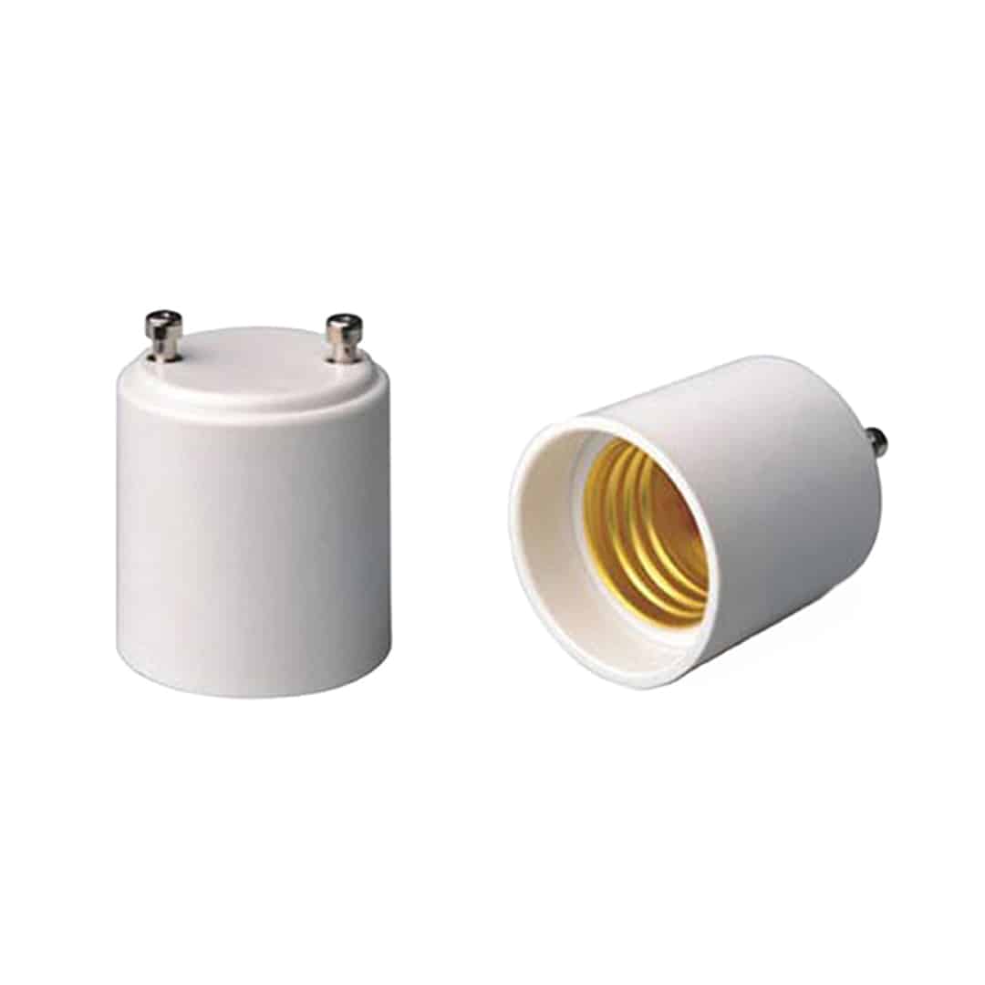 GU24 to E26 Light Bulb Adapter – 2-Pin Base to Standard Screw Socket Converter