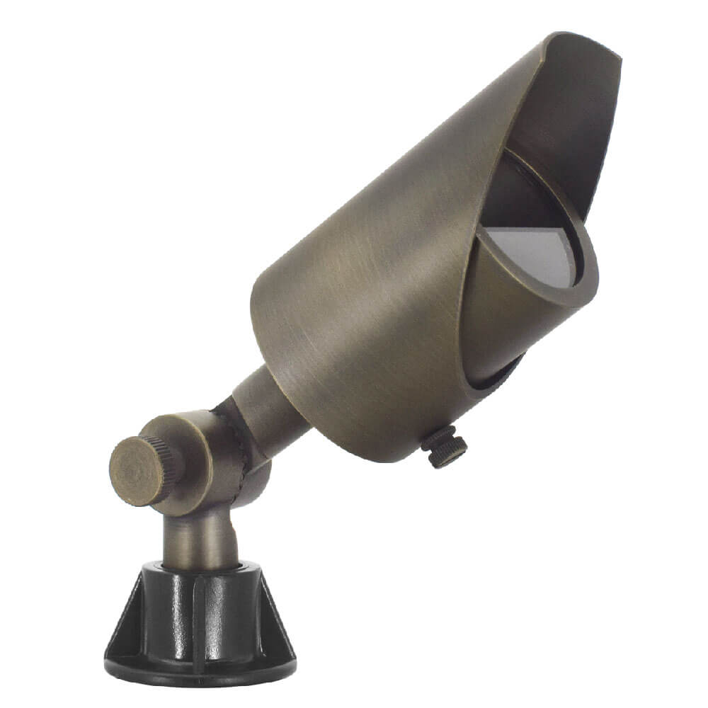 Antique Brass MR16 Up Light – Durable Die-Cast Brass Landscape Lighting Fixture