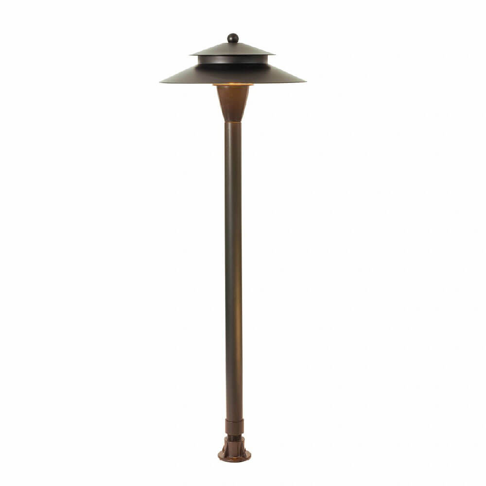 24" Brass Mushroom Pathway Light - G4 LED Bulb