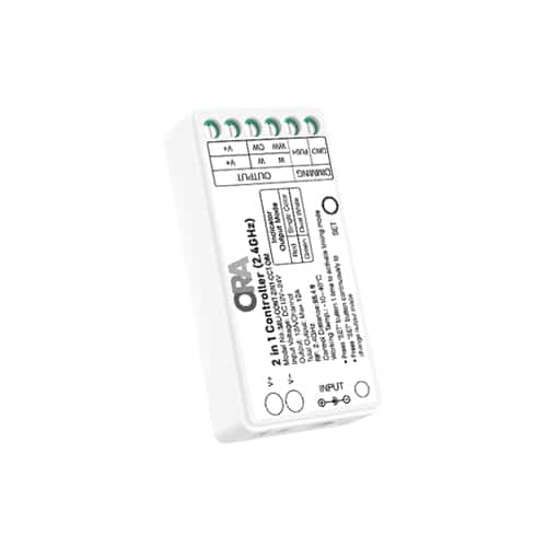 2-in-1 LED Strip Light Controller – Dual White & Single Color Remote & App Control