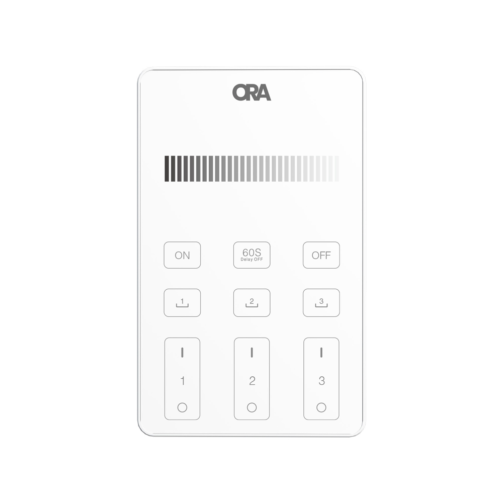 ORA Single Color Panel Remote - 3 Zone 2.4GHz RF Wireless Touch US