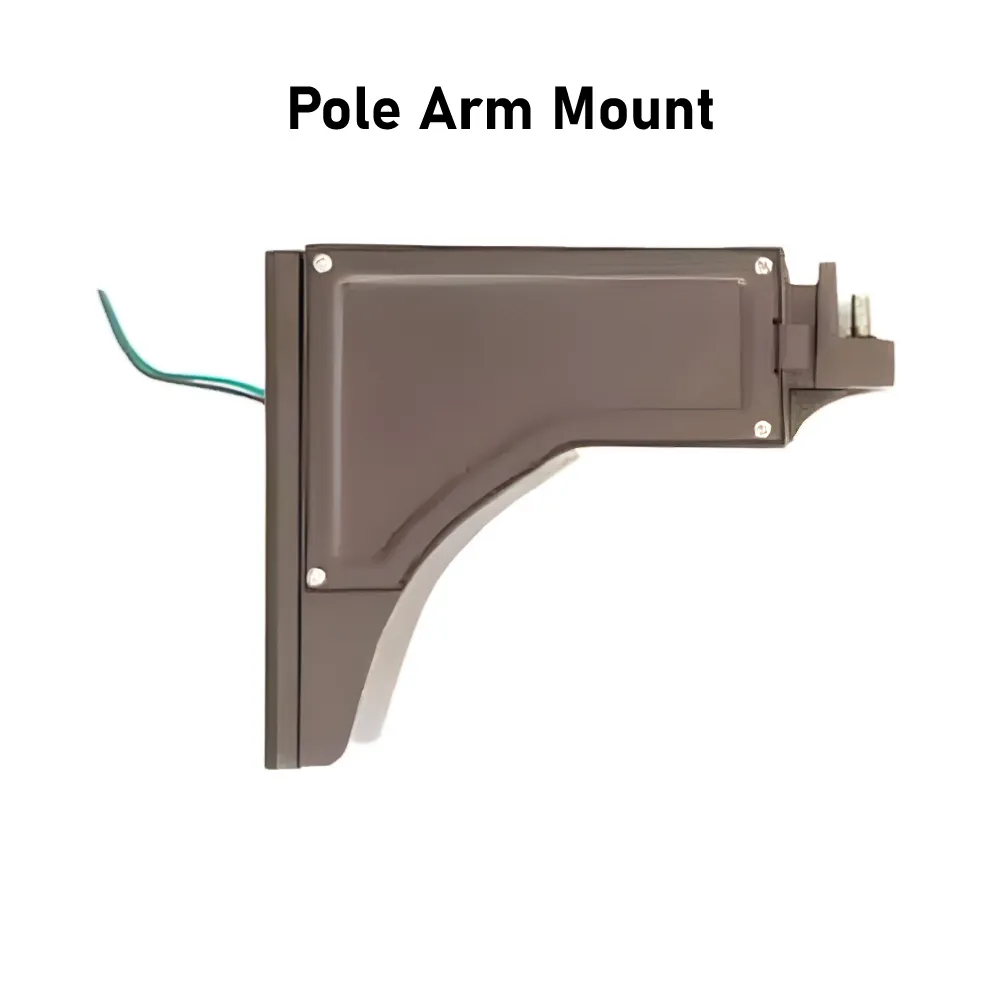 Pole Arm Mount for LED Area Lights – Fits 4″ & 5″ Poles