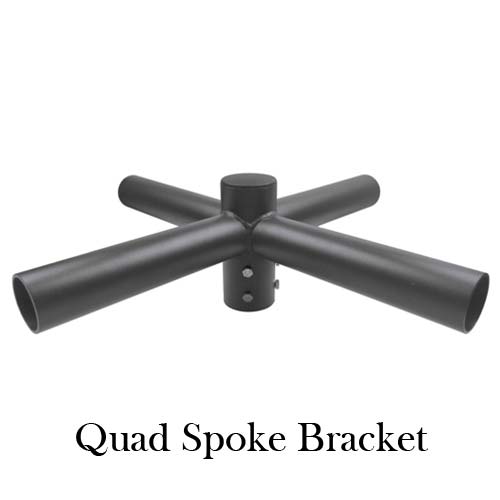 90 Degree Quad Spoke Bracket Pole Top Mount for Slip Fitter