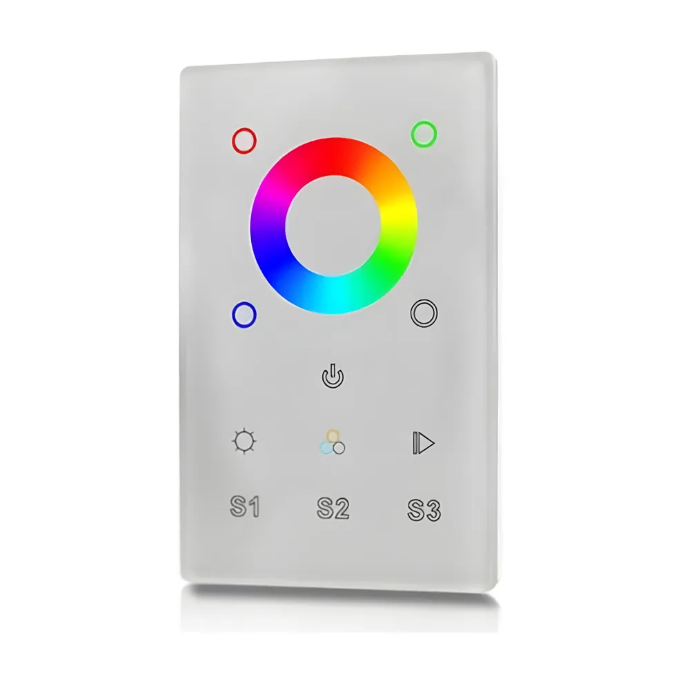 RF and WiFi RGBW Wall Mounted Touch Panel LED Controller