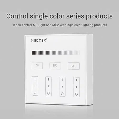 Single Color Dimmer - 4 Zone Touch Panel Wall Remote
