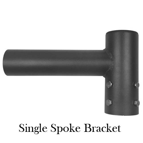 90 Degree Single Spoke Tenon Bracket Pole Top Mount