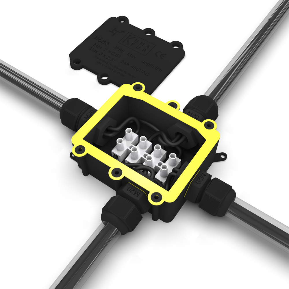 Waterproof 4 Way Junction Box